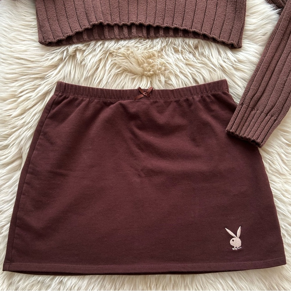 PLAYBOY Brown Mini Skirt - Picture 2 of 5